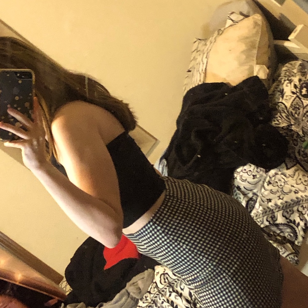 Checkered mini skirt size 9